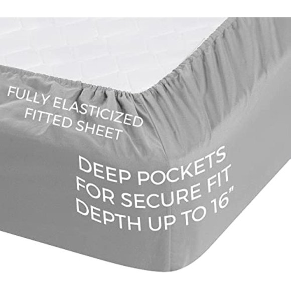 6 Piece Bed Sheets - Cal King, King, Queen , Full  Sheet Set [6-Piece,] … - Picture 9 of 12